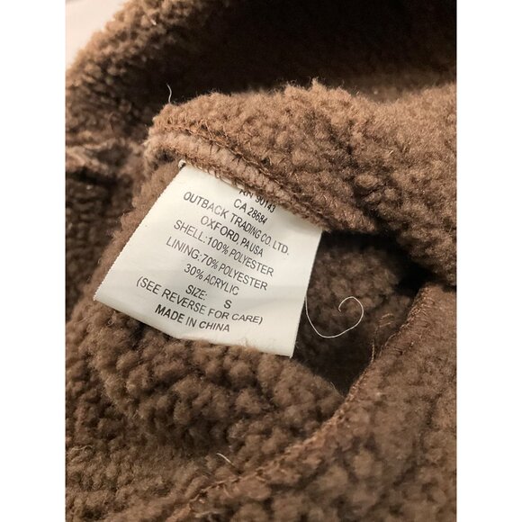 Outback Trading Women's Small Light Brown Fleece Jacket Horses Embroidery Full Z - Picture 4 of 10